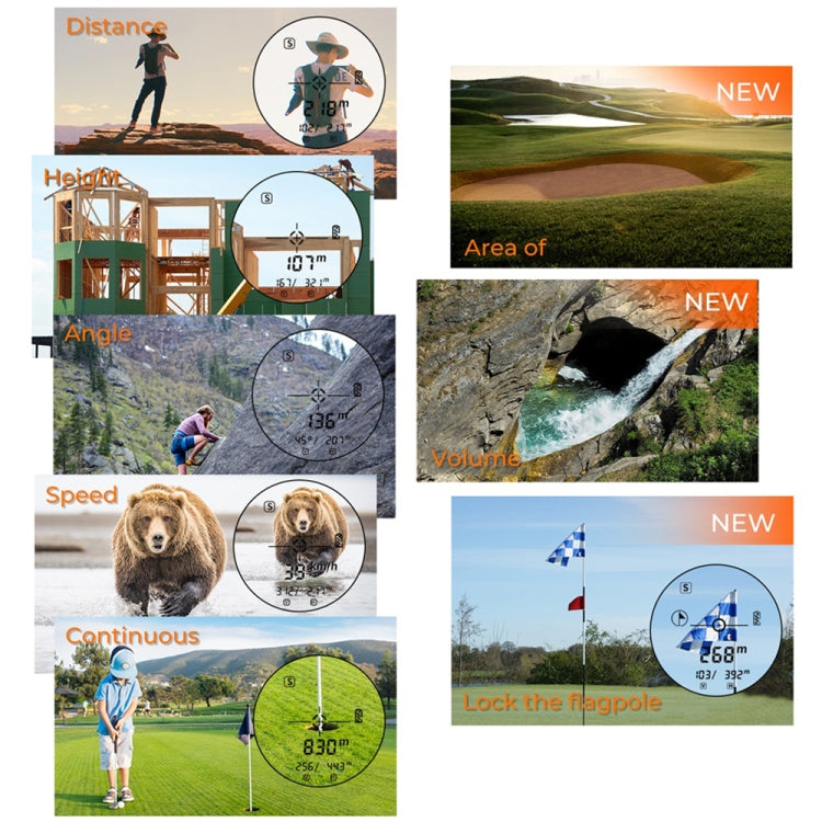 SNDWAY Rangefinder Instrument Outdoor Telescope Golf Measuring Instrument