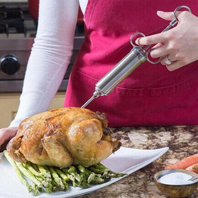 Stainless Steel Seasoning Turkey Syringe Kitchen Seasoning Syringe