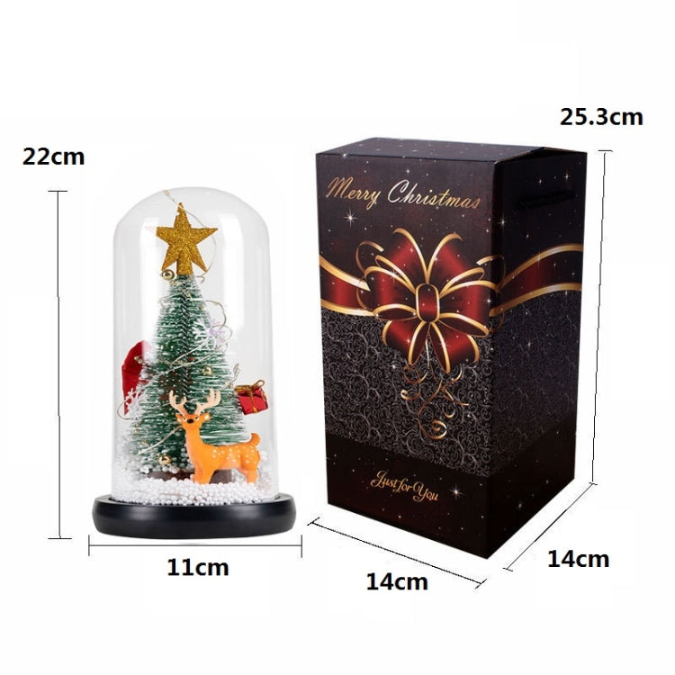 Christmas Cedar Window Display Glass Cover LED Light Ornaments