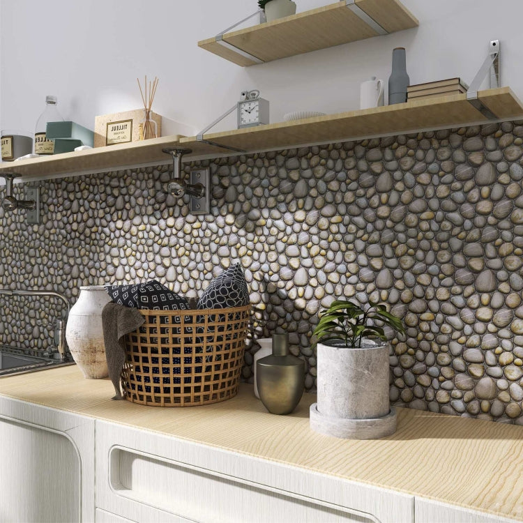 3D Crystal Epoxy Self-Adhesive Wall Sticker Bathroom Simulation Tile Sticker