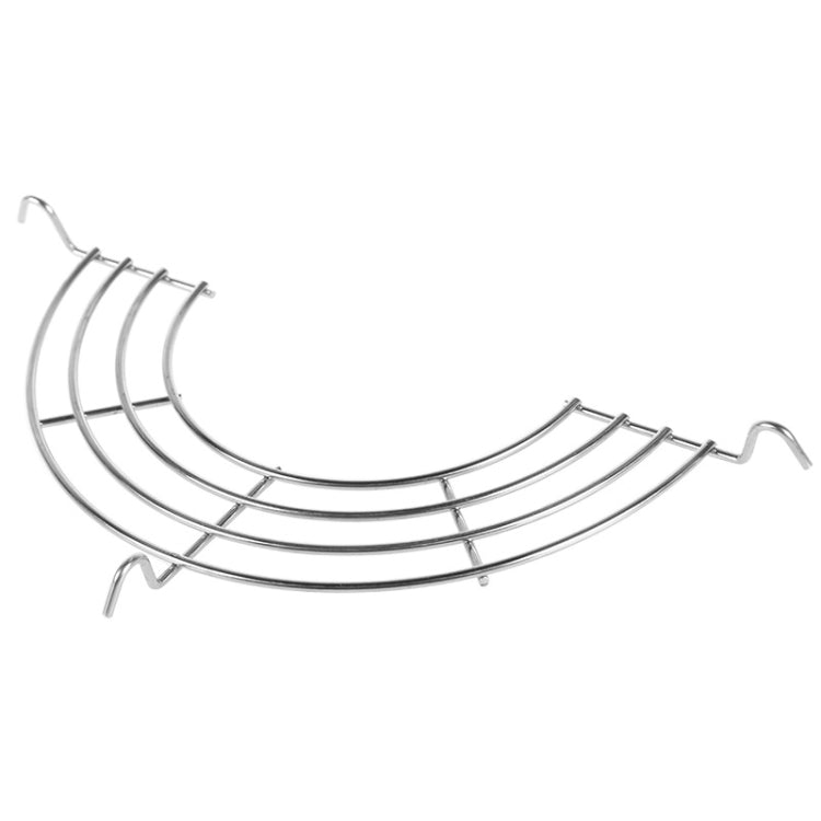 Semi-Circular Stainless Steel Drain Rack Kitchen Steamed Vegetables Rack, Size: Large 30cm
