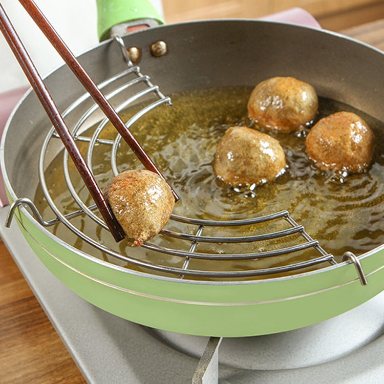 Semi-Circular Stainless Steel Drain Rack Kitchen Steamed Vegetables Rack, Size: Large 30cm