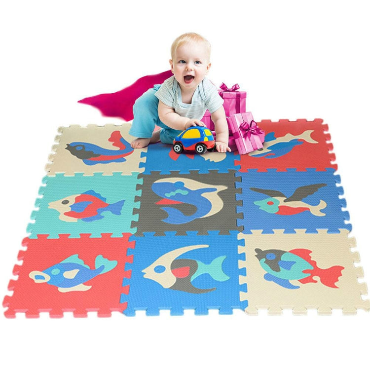 9pcs / Set Splicing Mobilization EVA Marine Foam Mats Children Educational Toys Puzzle Anti-skid And Anti-fall Crawling Mat
