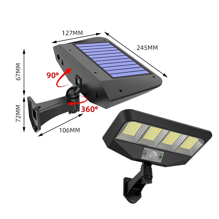 TG-TY081 LED Solar Wall Light Body Sensation Outdoor Waterproof Courtyard Lamp with Remote Control, Style: