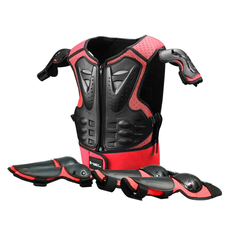 GHOST RACING Motorcycle Protective Gear Children Safety Riding Sport Vest + Knee Pads + Elbow Pads Protective Suit