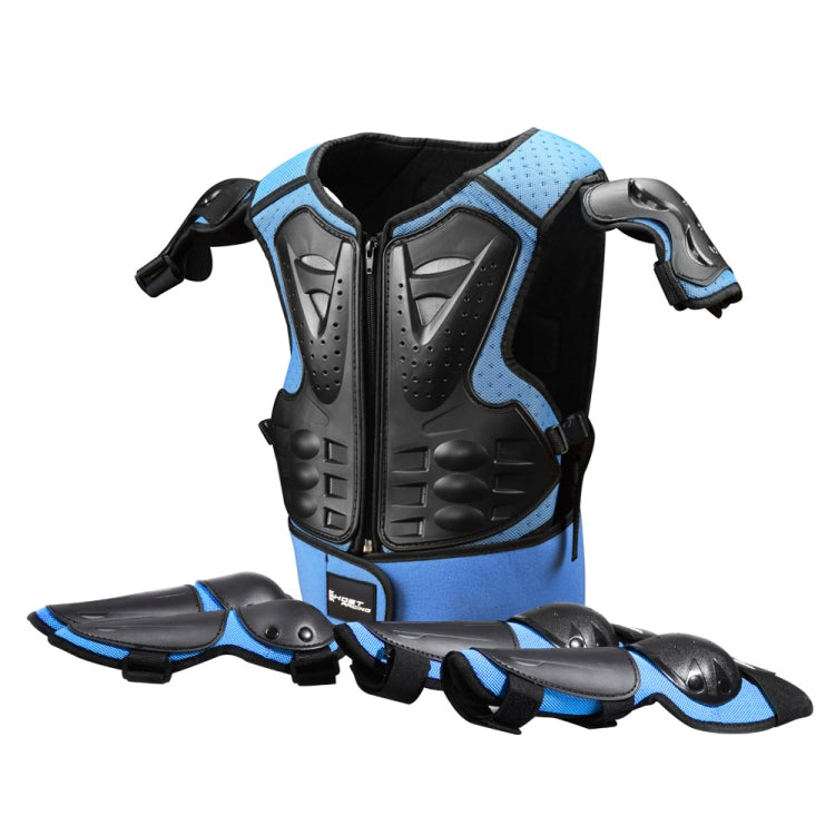 GHOST RACING Motorcycle Protective Gear Children Safety Riding Sport Vest + Knee Pads + Elbow Pads Protective Suit