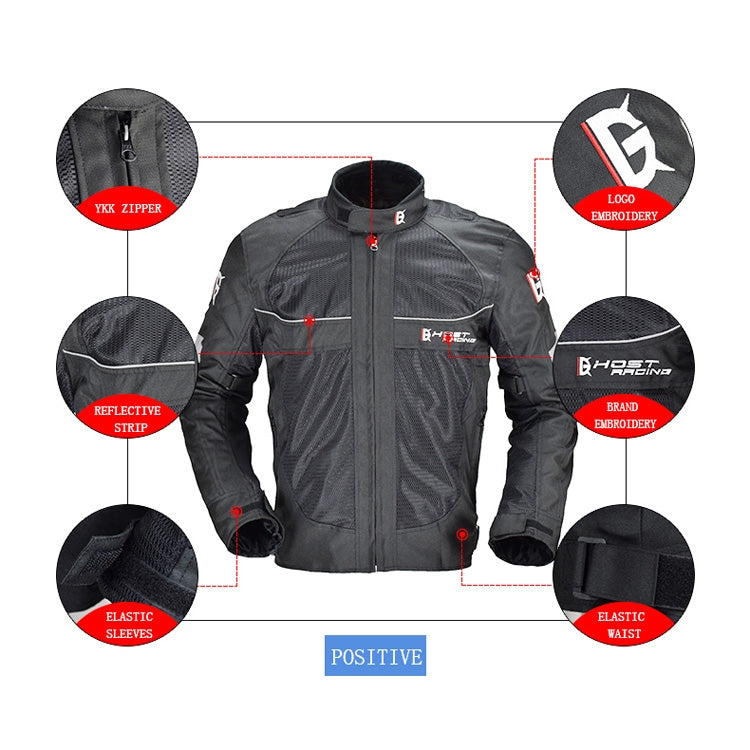 GHOST RACING GR-Y05 Motorcycle Cycling Cloth Men Knight Racing Jacket Keep Warm Anti-Fall Locomotive Off-Road Suit