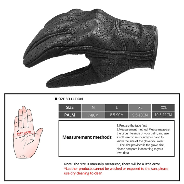 GHOST RACING GR-ST06 Breathable Touch Screen Motorcycle Riding Leather Gloves Anti-Fall Locomotive Gloves