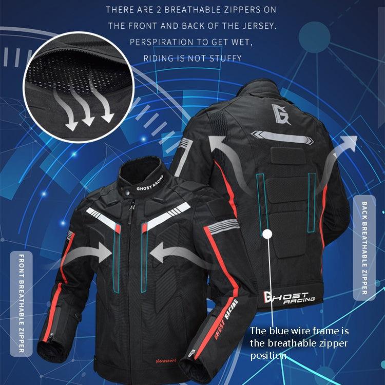 GHOST RACING GR-Y07 Motorcycle Cycling Jacket Four Seasons Locomotive Racing Anti-Fall Cloth