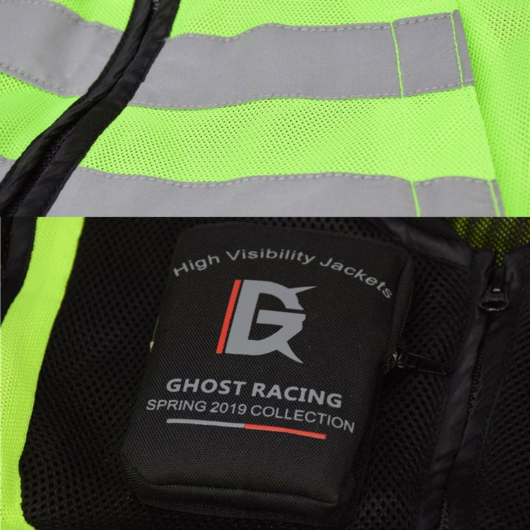 GHOST RACING GR-Y06 Motorcycle Riding Vest Safety Reflective Vest
