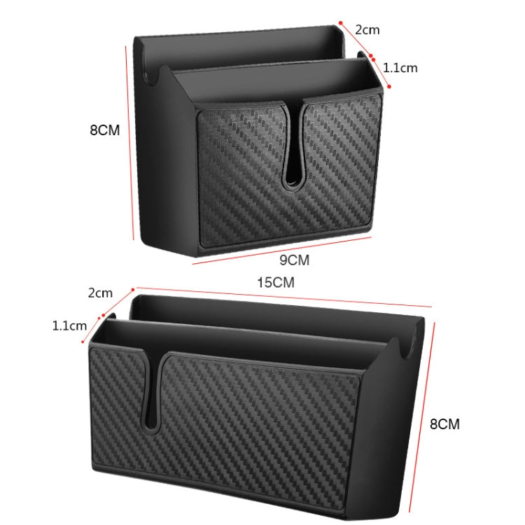 DM-020 Car Sticky Carbon Fiber Storage Bag Car Mobile Phone Storage Box Small