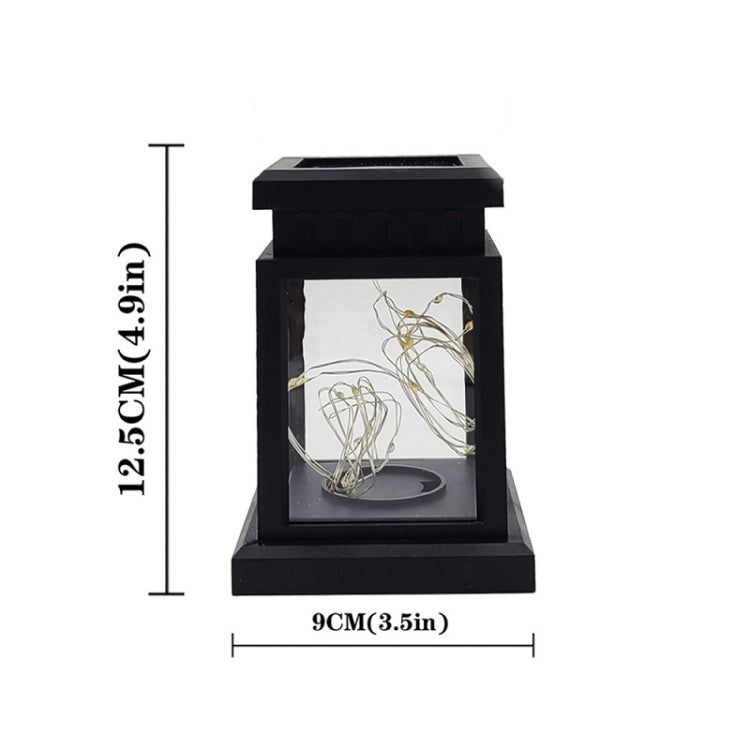 Solar LED Starry Wind Lantern Festival Decoration Retro Copper Wire String Light