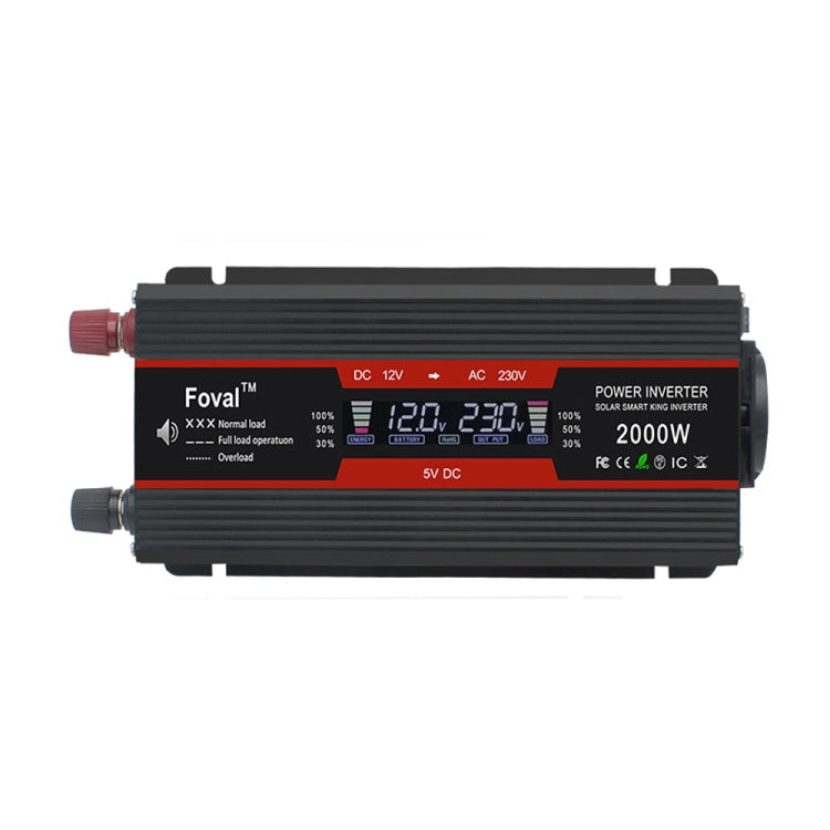 LCD Smart Home Car Inverter 12V To 220V Power Converter