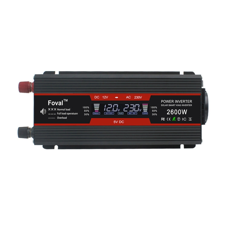 LCD Smart Home Car Inverter 12V To 220V Power Converter
