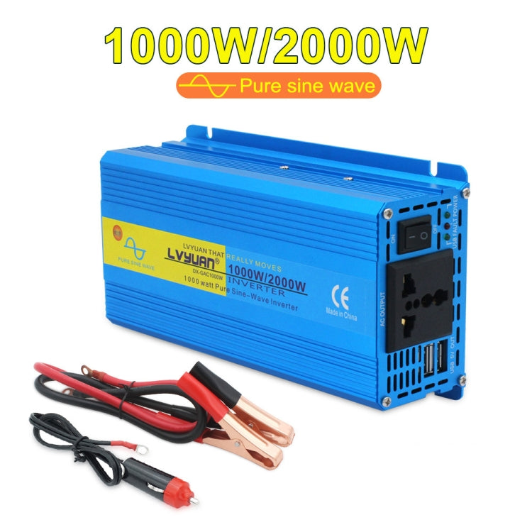 LVYUAN  2000W Car Home Pure Sine Wave Solar Inverter, 12V To 220V, 24V To 220V, 48V To 220V, 60V To 220V, 72V To 220V, 12V To 220V EU Plug, 12V To 220V UK Plug, 12V To 220V AU Plug