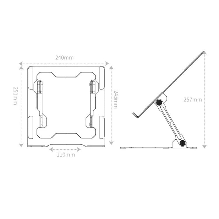 Integrated Foldable Laptop Stand Hollow Heat-Dissipating Flat Desktop Stand