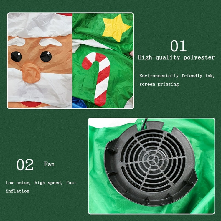 Santa Claus Christmas Tree Snowman Inflatable LED Luminous Christmas Ornaments,