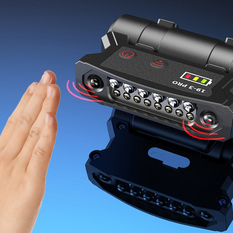 Fishing Headlight Induction Night Fishing Clip Cap Lamp Head-Wearing Small Super Bright Light Rechargeable Cap Clip Lamp,Style: