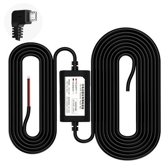 Car OBD Low-Voltage Protection Parking Monitor Power Cord 12V Turn 5V 2.5A Step-down Line, Specification: Mini Right Elbow