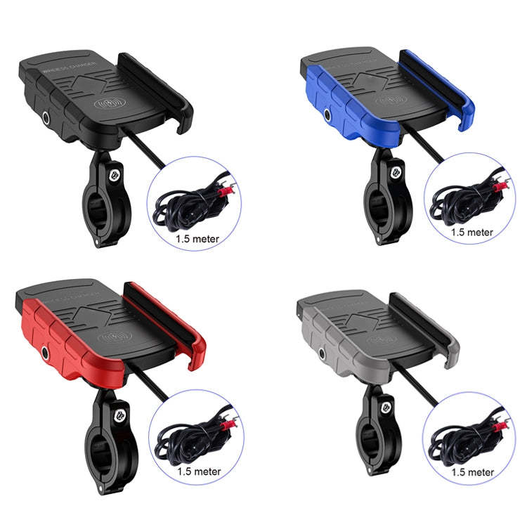 M9 Motorcycle Wireless Charging Mobile Phone Bracket 15W Fast Charging Mobile Phone Navigation Bracket