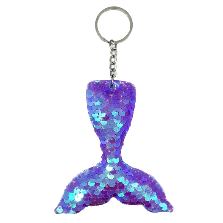 10 PCS Reflective Mermaid Keychain Sequins Mermaid Tail Accessories Car Luggage Pendant