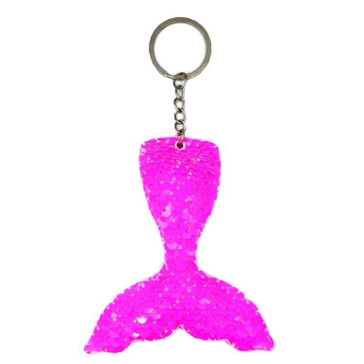 10 PCS Reflective Mermaid Keychain Sequins Mermaid Tail Accessories Car Luggage Pendant