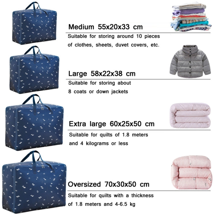 Oxford Cloth Quilt Moisture-Proof & Waterproof Storage Bag Zipper Portable Moving Luggage Bag