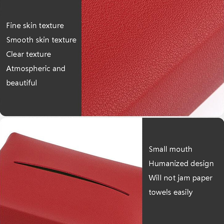 2 PCS Car Leather Tissue Box Home Paper Towel Storage Box