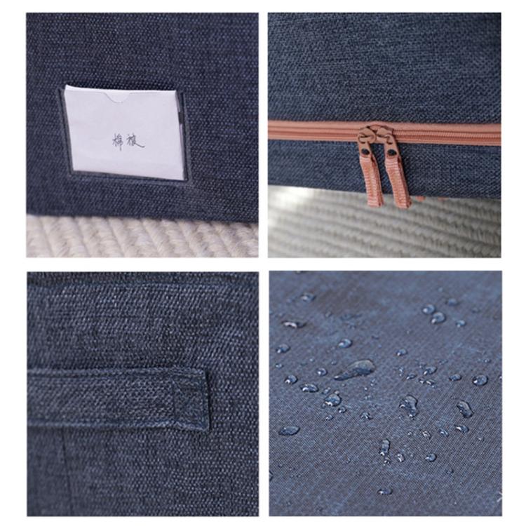 Fabric Steel Frame Quilt Clothing Storage Box Cotton Linen Storage Bag with Window