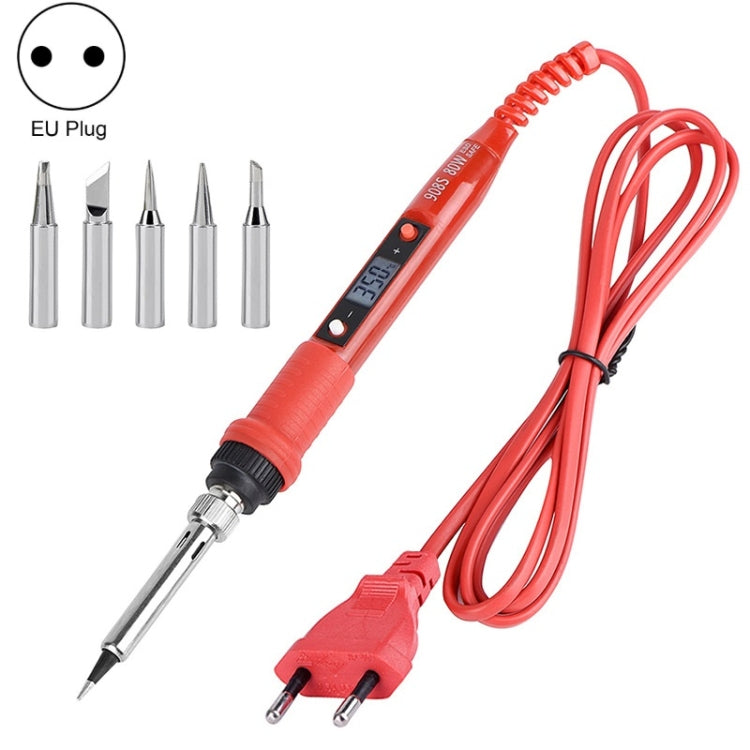 Metallic LCD Temperature Regulating Soldering Iron And Soldering Iron Tip Set Electric Soldering Iron Welding Tool