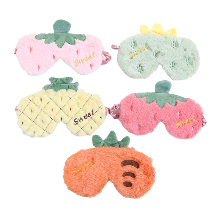 Fruit Plush Eye Mask Cute Soft Girl Sleep Blackout Eye Mask