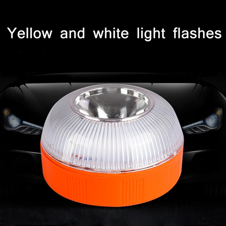 V16 Car LED White Emergency Warning Light Strong Magnetic Induction Flashing Light