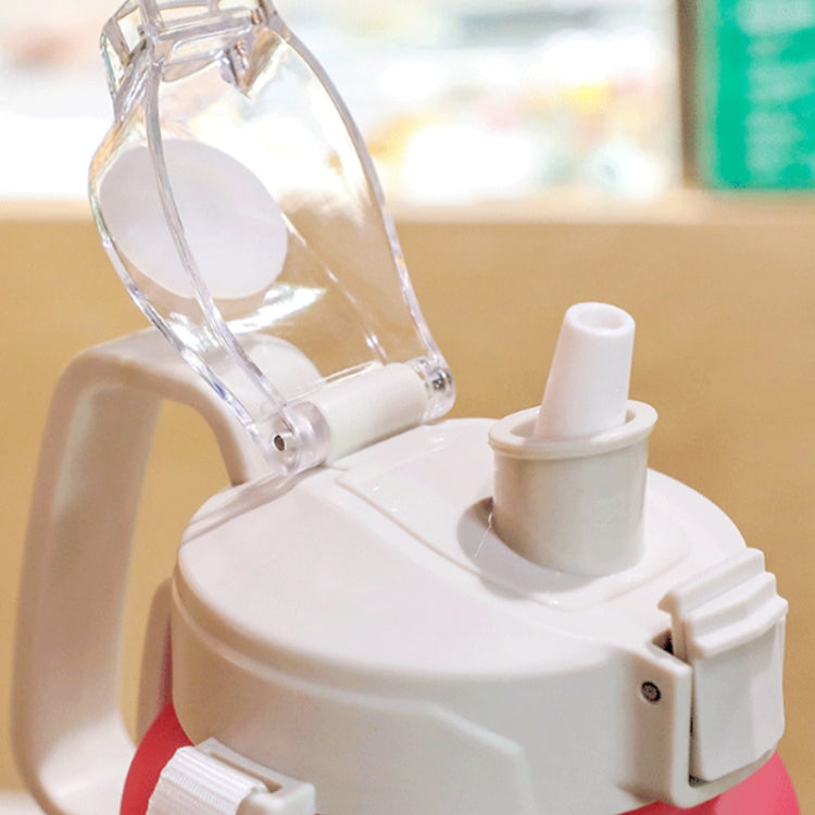 Frosted Gradient Color Large-Capacity Sports Water Cup Outdoor Portable Straw Water Bottle