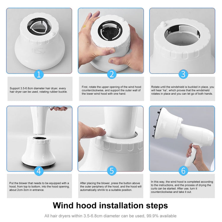 G8 Universal Hair Diffuser Adaptable For Blow Dryers with Rotatable Design Curly Hair Large Wind Hood