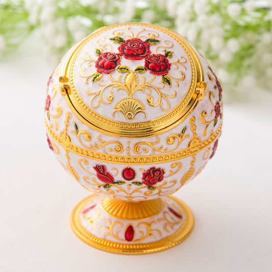 Metal Globe Ashtray With Lid Holiday Gift Tea Table Decoration, Golden Rose, Phnom Pencasting Castle, Silver Rose, Silver Castle, Silver Side White Red Rose, Silver Bay Blue Castle, Treasure Rose, Baolan Castle, Green Rose, Green Castle, Red Rose