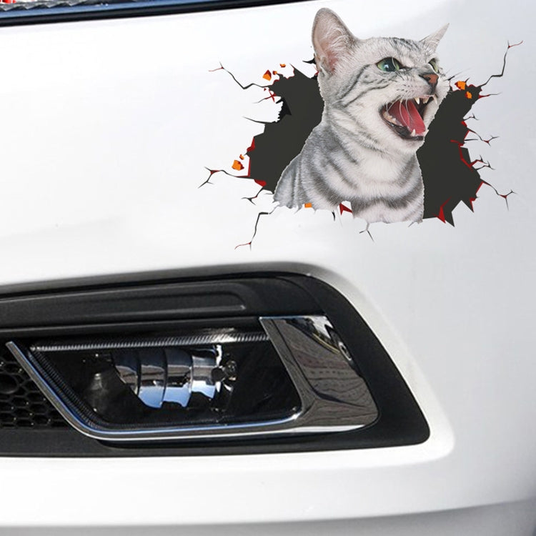 4 PCS 3D Simulation Animal Personality Car Stickers Glass Car Door Scratches Decorative Occlusion Stickers