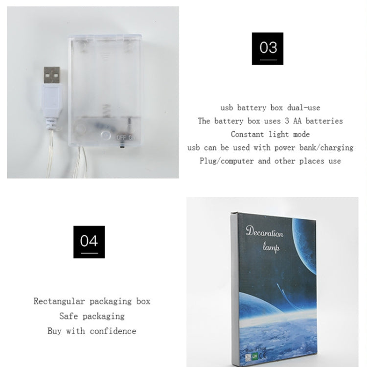 LED Personalized Neon Decorative Light Modeling Light USB Battery Box Dual Purpose, Spec: