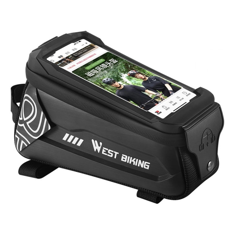 WEST BIKING 2.5L Bicycle Front Beam Mobile Phone Touch Screen Hard Shell Bag