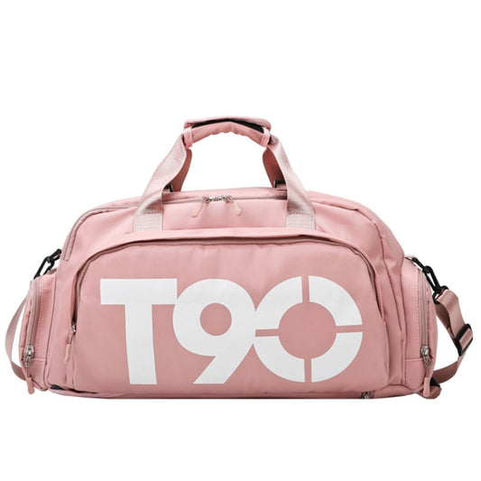 Sports Fitness Bag Large Capacity Luggage Bag Dry Wet Separation With Shoes Position Hand-Held Backpack Travel Bag, Pink White, Pink Yellow, Black and White, Black Yellow, Blue and White, Blue Yellow, Deep Blue White, Dark Blue Yellow, Red White