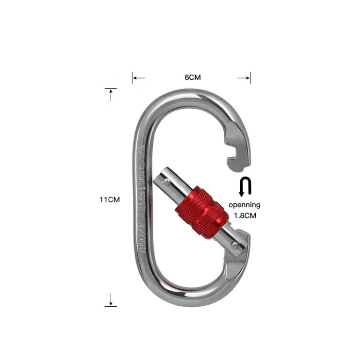 XINDA XDQ96068 Outdoor Equipment Climbing Main Lock Carabiner O-Shaped Steel Lock Wire Buckle Lock