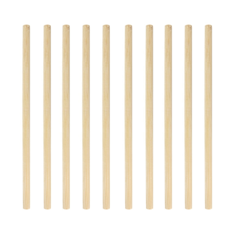 10 PCS Juice Coffee Pearl Milk Tea Natural Degradable Bamboo Straw, Style: