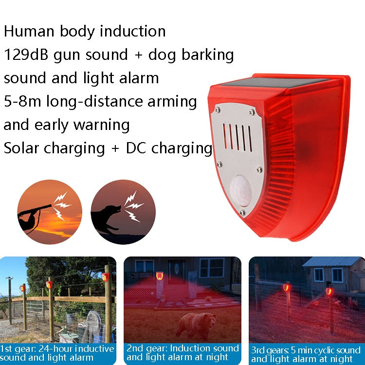 N911M Solar Animal Repeller Outdoor Sound And Light Alarm