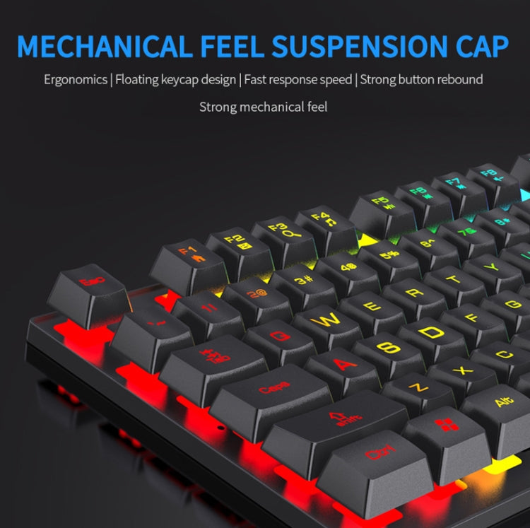 FOREV FV-Q305S Colorful Luminous Wired Gaming Keyboard and Mouse Set