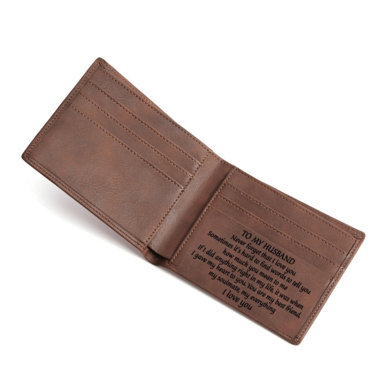 Vintage PU Leather Men Lettering Wallet