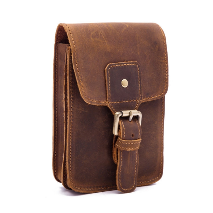 2034 Men Retro Leather Phone Waist Bag