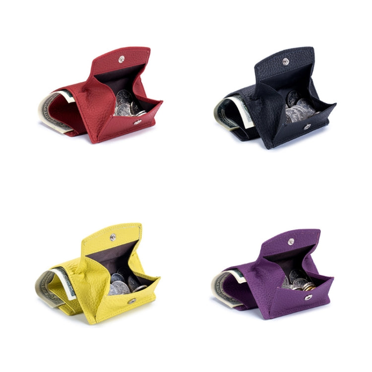 CL-2753 Leather RFID Short Coin Purse Wallet