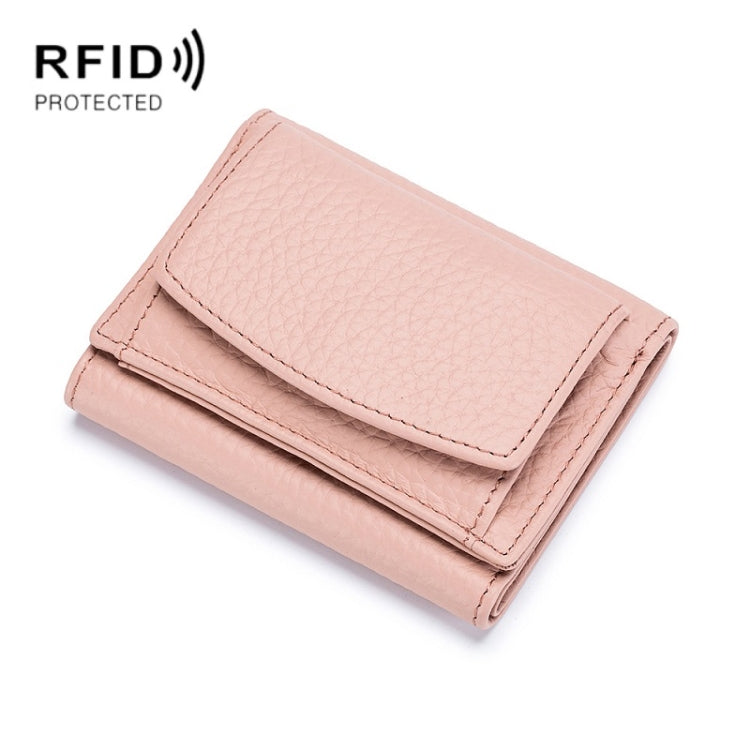 CL-2753 Leather RFID Short Coin Purse Wallet