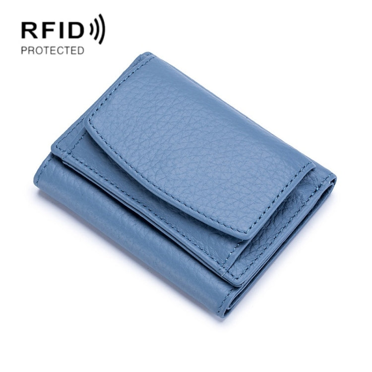 CL-2753 Leather RFID Short Coin Purse Wallet