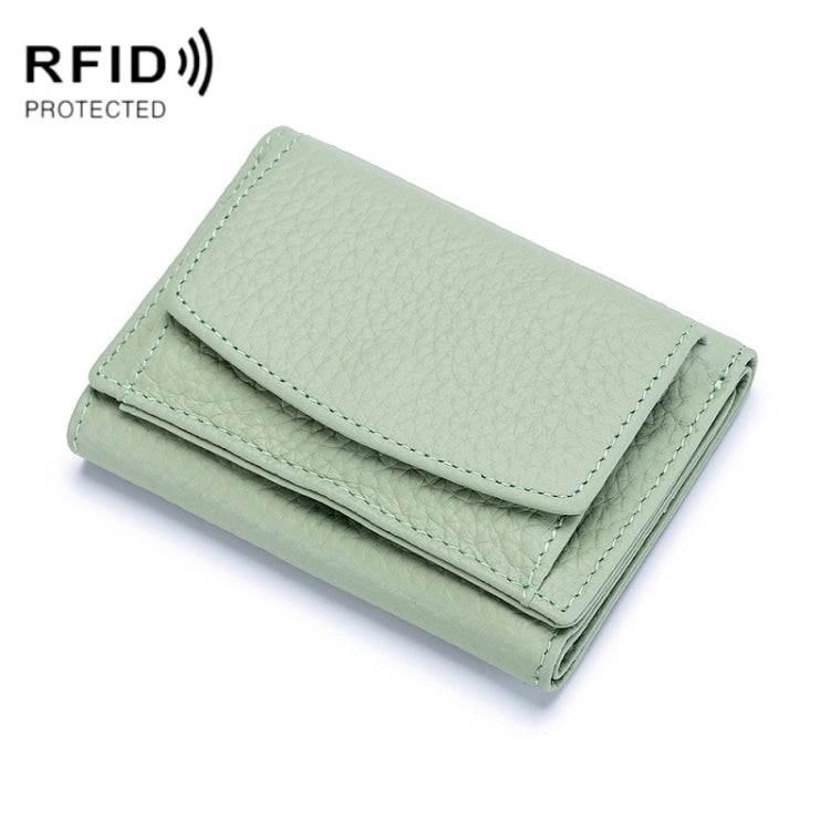 CL-2753 Leather RFID Short Coin Purse Wallet