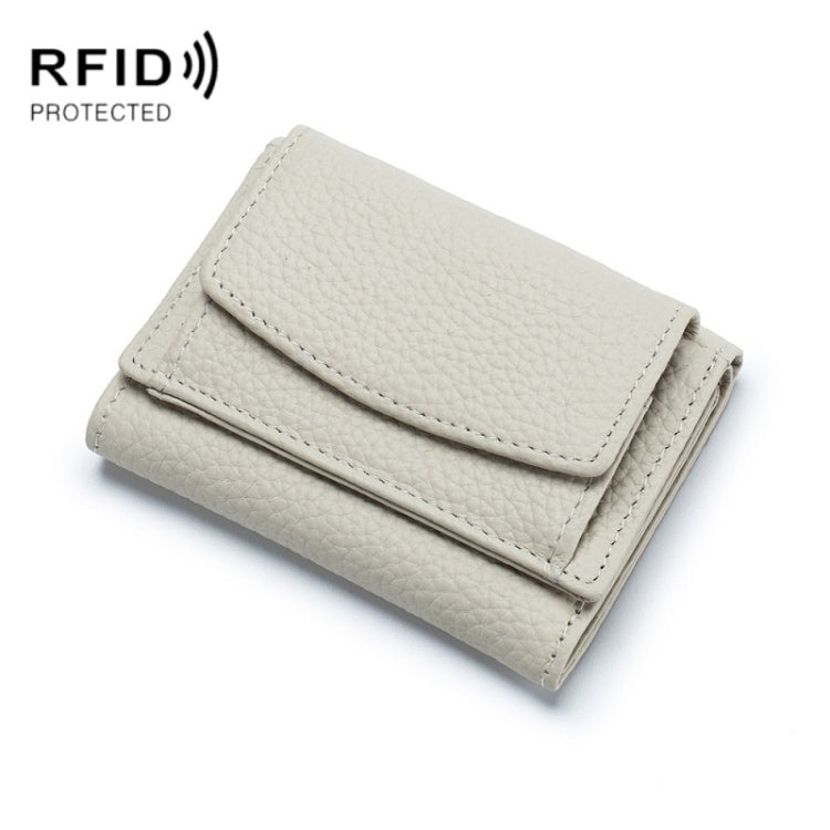 CL-2753 Leather RFID Short Coin Purse Wallet